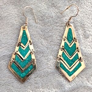 Silver with turquoise earrings